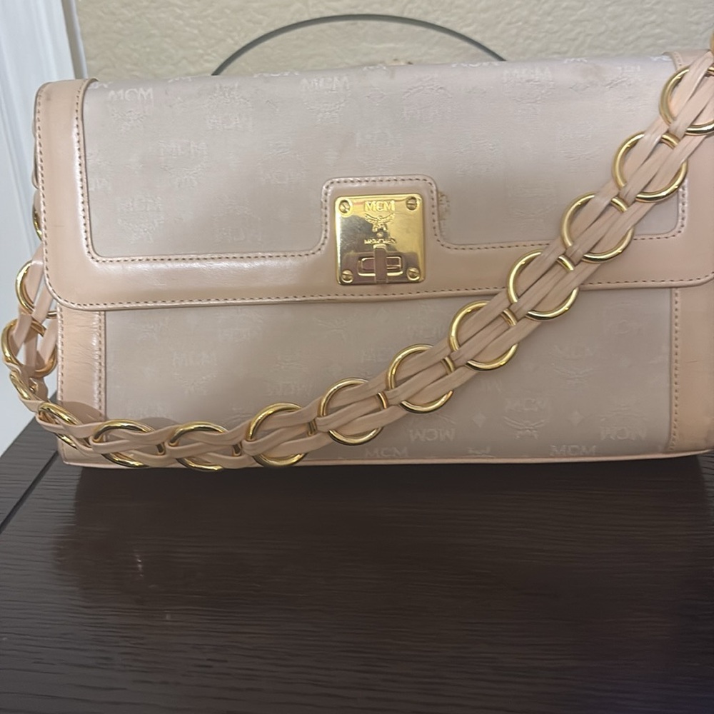 MCM Beige and Gold Women's Bag - Picture 7 of 7